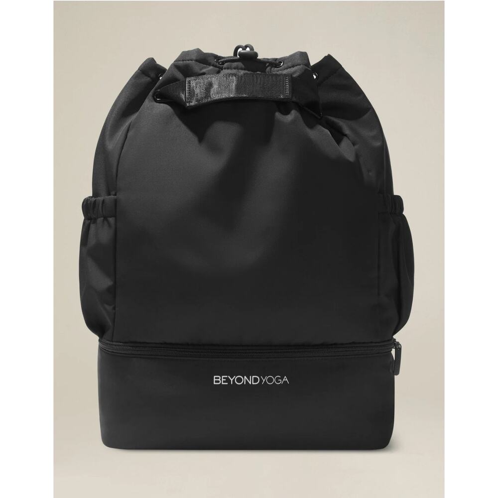 Beyond Yoga Convertible Black Gym Bag Backpack and Shoulder Strap